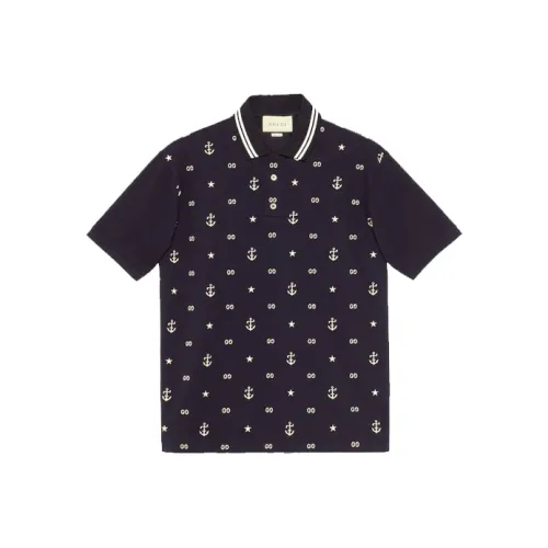 GUCCI Поло Мужское Темно-синий