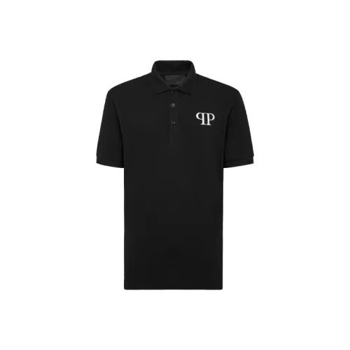 PHILIPP PLEIN Мужская черная поло рубашка