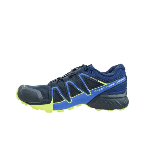 Кроссовки для бега Salomon Collaboration Speedcross Vario 2, низкий топ, синие, мужские