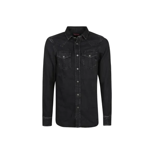 DIESEL Blue Men's Shirts DIESEL Синий Мужские Рубашки