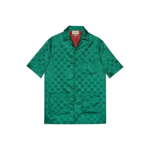 GUCCI Зеленые Мужские Рубашки