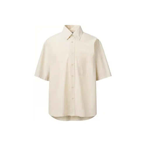UNIQLO SS24 Рубашка Мужская Светлый Бежевый