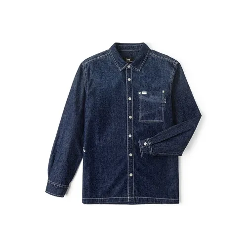 Мужская рубашка Lee co-branded модели, светло-синяя