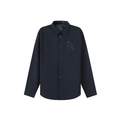 ARMANI EXCHANGEAE FW23 Рубашка Мужская Морской Синий