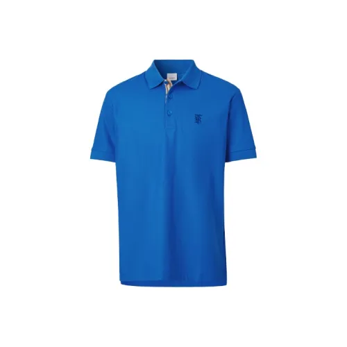 Burberry Теплая Мужская Поло Королевский Синий