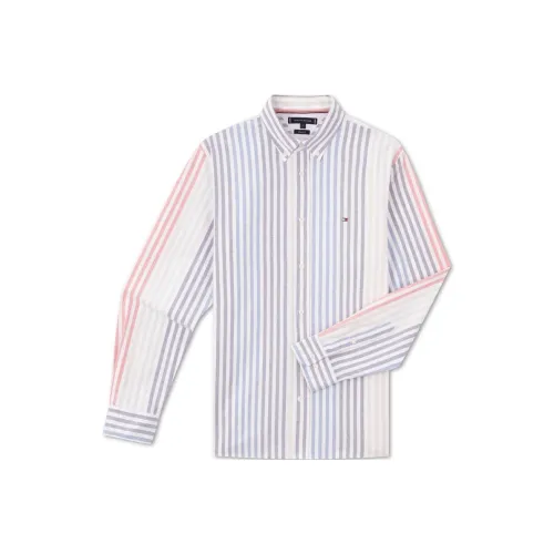 Tommy Hilfiger Рубашка Мужская Красная Синяя Белая Полосы