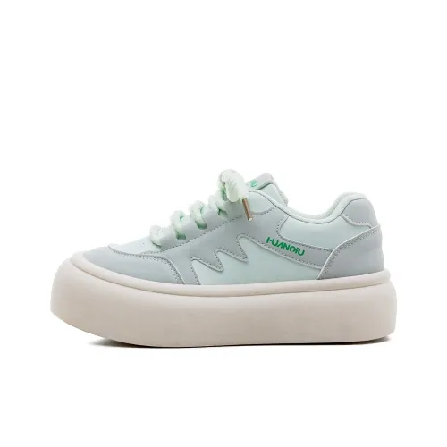 HUANQIU Slip-resistant Abrasion-resistant Lightweight Low-Top Skateboard Shoes Women's Light Blue HUANQIU Противоскользящие Износостойкие Легкие Низкие Кроссовки для скейтбординга Женские Светло-голубые