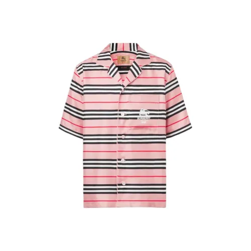 Burberry Темный Элегантный Розовый Унисекс Рубашки