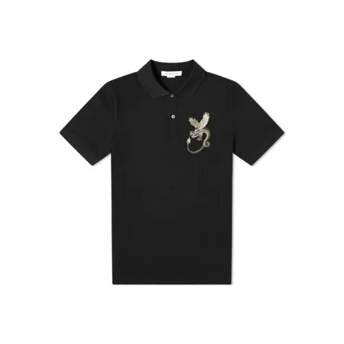 Alexander McQueen Мужское черное поло