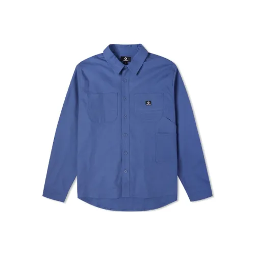 Конверс Рубашка Мужская Выстиранная Индиговая