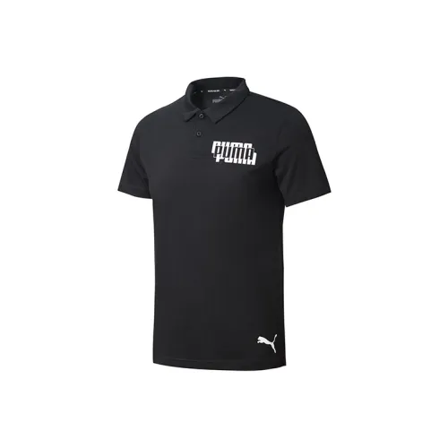 PUMA Мужская поло рубашка черного цвета