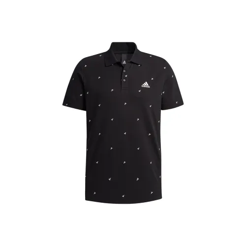 Adidas Мужское Поло Черное