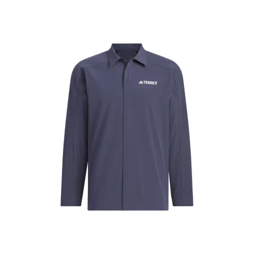 Adidas Рубашка Мужская Темно-Синяя