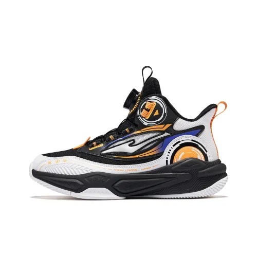 ERKE KIDS Баскетбольные кроссовки MID Топ Глубокий черный/Белый Erke Унисекс