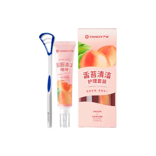 YANDI Tongue Чистка Гель 40г + Лопатка для Языка Наборы для Ухода за Зубами Освежающий Дыхание Антибактериальный