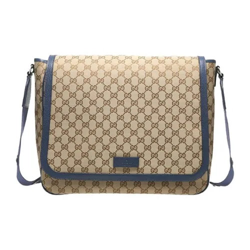 GUCCI GG Supreme Холст Сумка через плечо Средняя Мужская Эбеновый Синий