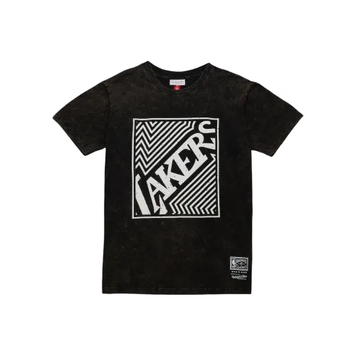 MITCHELL NESS X NBA Los Angeles Lakers Т-рубашка Мужская Выстиранный Черный