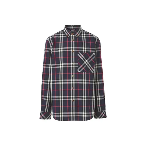 Burberry Рубашка Мужская Морской Синий