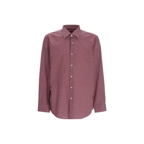 Hugo Boss Red Men's Shirts Hugo Boss Красные Мужские Рубашки