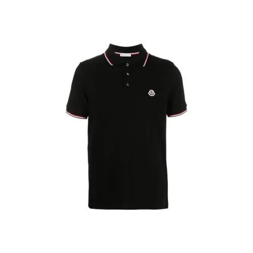 MONCLER SS21 Мужская черная поло рубашка