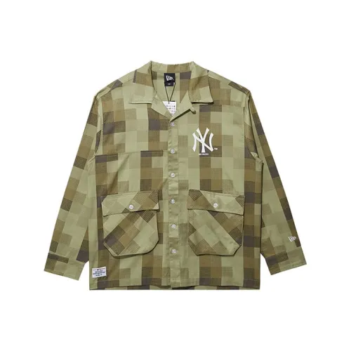 New Era Рубашка Унисекс Оливково-зеленый