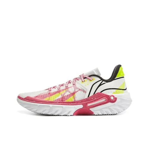 LINING Jie Ao 2 Баскетбольные кроссовки Low Топ Белый Красный Мужской