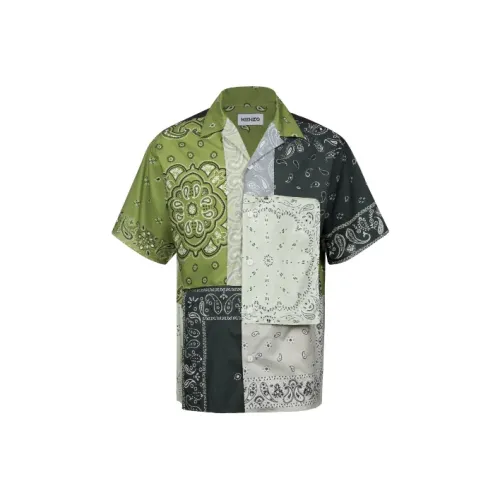 KENZO Зеленые Мужские Рубашки