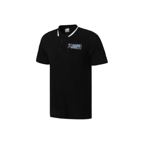 PUMA Стандартный крой Короткий рукав Outdoor Поло Мужской Черный