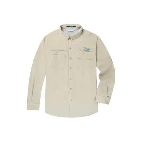 Коллаборация Columbia PFG Рубашка Мужская Светлый Хаки