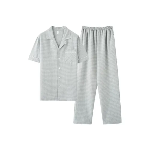 XIAFENYAN Пижамный комплект мужской цвет озерный зеленый