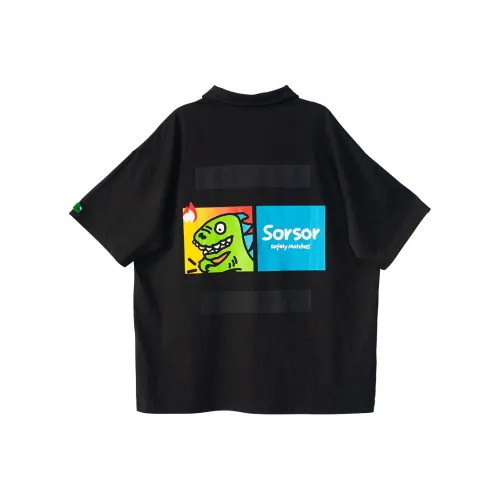 Corade Черное Унисекс Поло