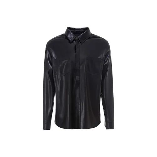 NANUSHKA Мужские черные рубашки