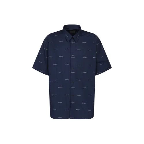 Givenchy Темно-синие мужские рубашки