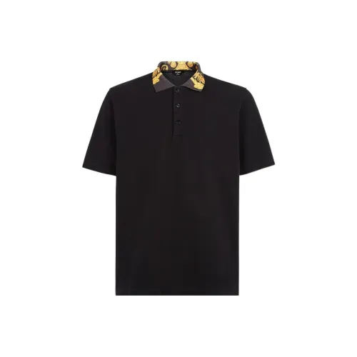 FENDI X VERSACE SS22 Поло Мужское Черное