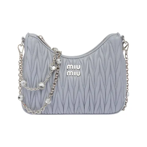 MIU MIU Matelassé Овчина Сумка через плечо Сумка на плечо Женская Светло-синяя