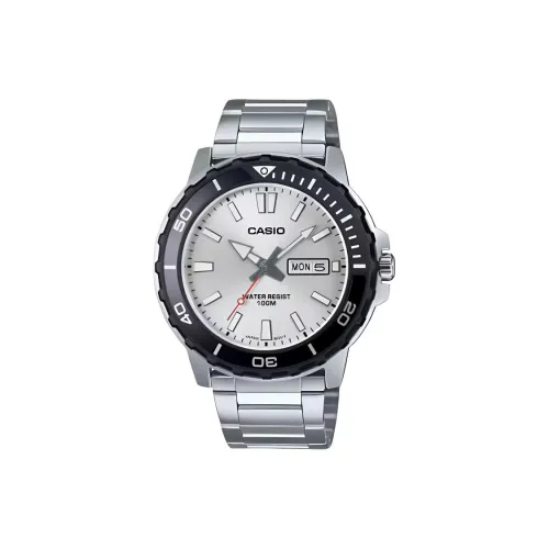 CASIO Standard Series Кварцевый механизм нержавеющая сталь ремешок мужские часы серебристый циферблат