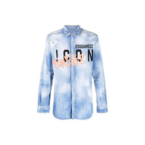 DSQUARED 2 Blue Мужские Рубашки