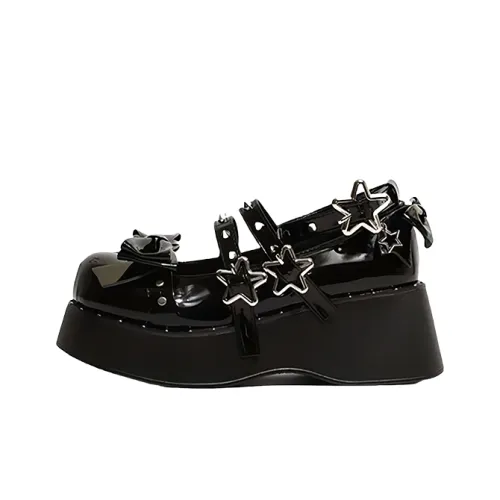 WOXXXN Платформа Mary Jane Обувь Женская Черная