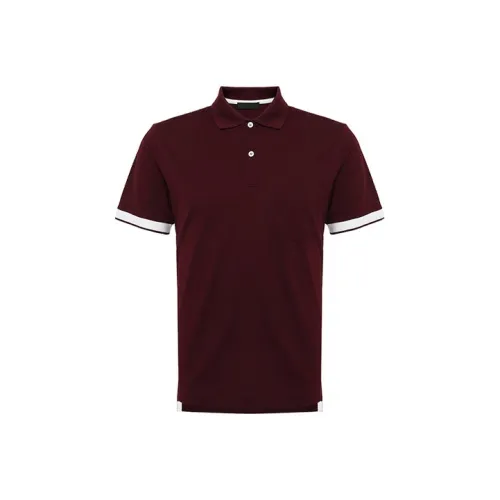 PRADA Мужская рубашка поло темно-красного цвета