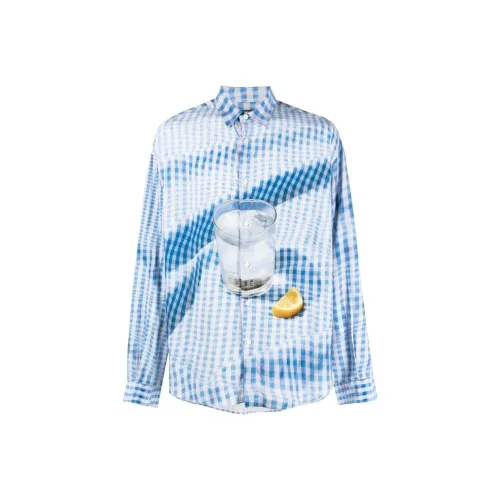 Jacquemus Светло-Синие Мужские Рубашки