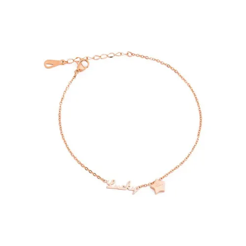 West Island Титановая сталь Браслеты на щиколотку Розово-золотой Женские