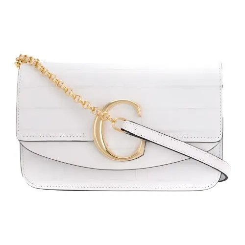 Chloe Кожа Сумка через плечо Мини Женская Белая