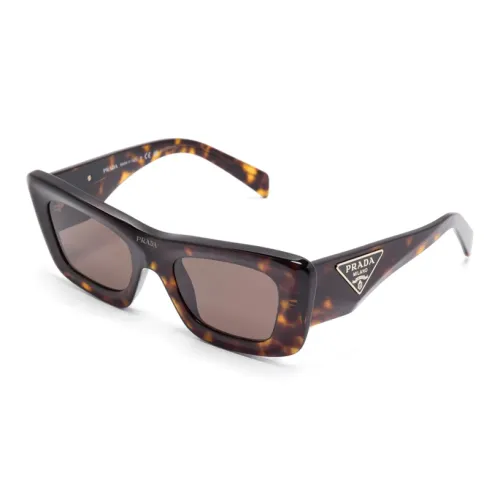PRADA Ацетат Нерегулярная форма Солнцезащитные очки Женские Черепаховый