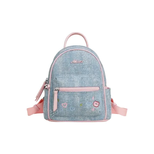 AILUXI Ткань Рюкзак Женские Джинсовый синий