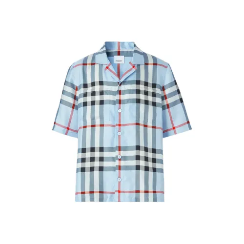 Burberry Рубашка Мужская Светло-Синяя