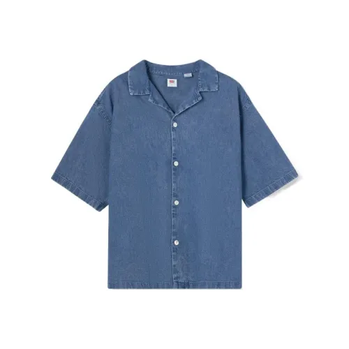 Levis Blue Men's Shirts Левис Синие Мужские Рубашки