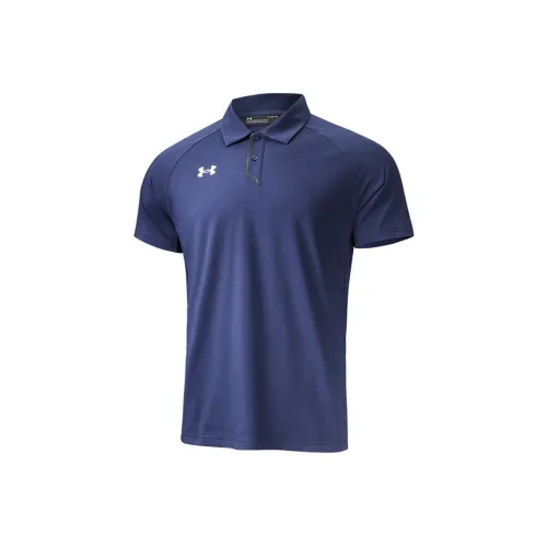 Under Armour Коллегиальный синий Мужская рубашка поло