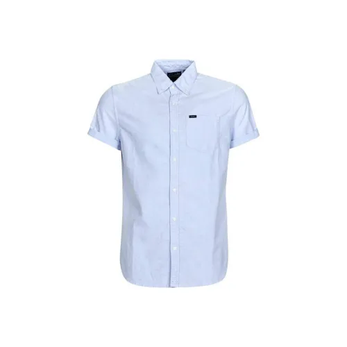 SUPERDRY Рубашка Мужская Светло-Синяя