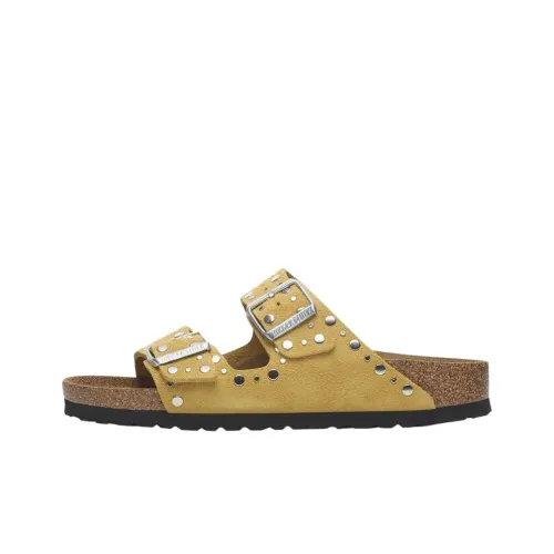 Birkenstock Arizona Rivet EVA Устойчивые к истиранию шлепанцы Женские Желтые Узкие
