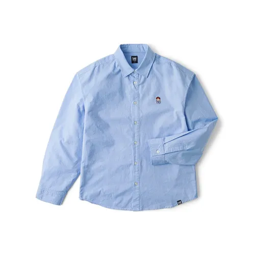 Lee Blue Unisex Shirts Ли Синие Унисекс Рубашки